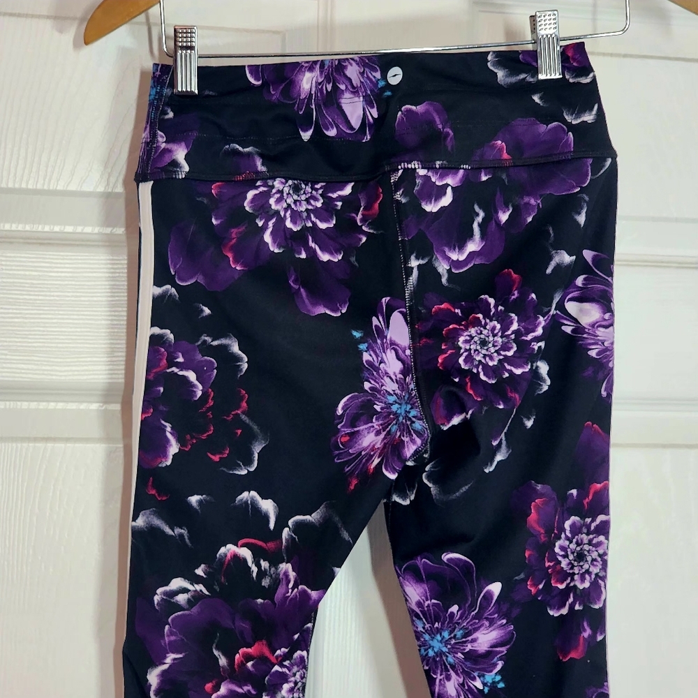 Avia Women's Athletic 7/8 Leggings Size S Black Floral Print - Picture 6 of 6
